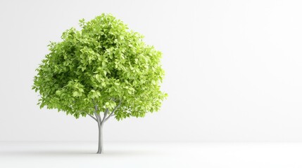 Fototapeta premium Isolated Green Tree on White Background