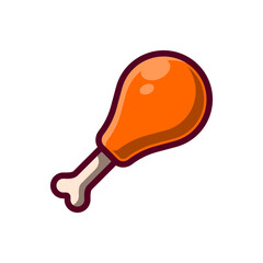 chicken vector icon illustration isolated on white background. chicken cartoon vector illustration