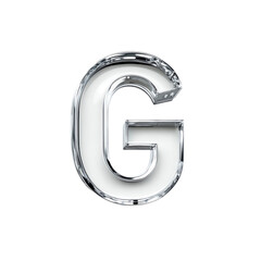 Glossy Chrome Letter G - 3D Rendered Alphabet