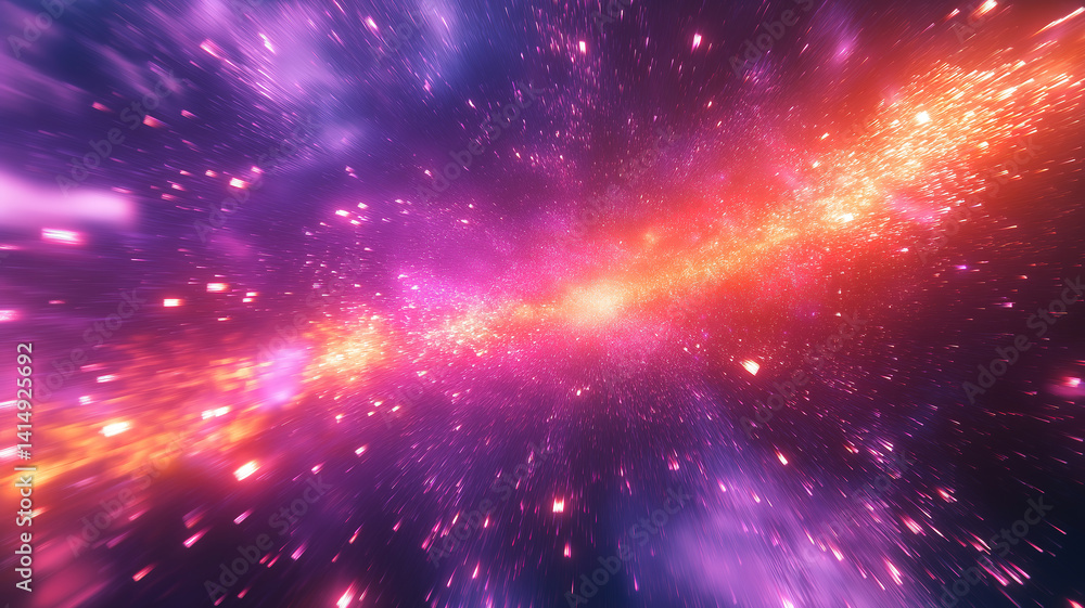 Poster high-speed technology screen with motion blur in a dynamic abstract point of view design