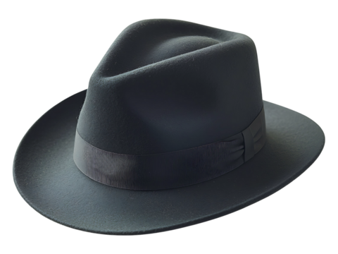 Sophisticated dark felt fedora, classic style.  Perfect for mystery, fashion, or vintage concepts.  Highquality image ideal for websites, blogs, and design projects.