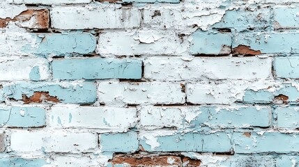 Vintage brick wall texture with distressed paint and weathered surfaces