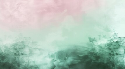 Fototapeta premium Mint Green Watercolor Texture Background, Rose Pink Wash, Abstract Art, Gradient, Backdrop, Modern Design, Fresh Spring Colors, Dreamy Effect