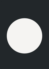 Minimal circle background, black geometric design vector