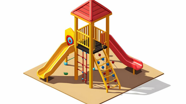 Colorful Isometric Children's Playground