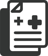 Obraz premium Paperwork with Medical Cross, Simple Medical Data Icon