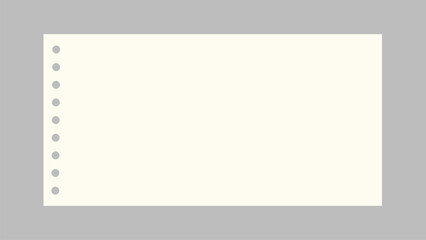 Fototapeta premium Rectangle beige ring binder notepaper vector