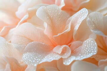 Fototapeta premium Macro Beauty of Dew Drops on Soft Flower Petals
