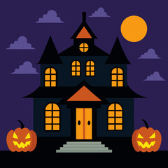 halloween background with pumpkins