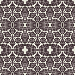 Seamless pattern with decorative floral ornament
