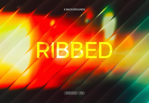 Vibrant Ribbed Glass Backgrounds