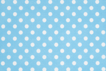 Bright blue polka dot texture background