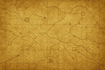 Fototapeta premium Vintage Treasure Map with Detailed Navigation and Landmarks