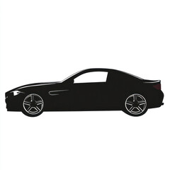 Fototapeta premium black car isolated on white background