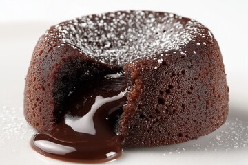 decadent chocolate lava cake with rich molten center oozing out