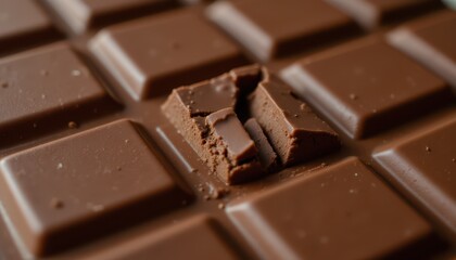 Chocolate bar closeup gourmet food indoor setting high-quality photography artistic perspective delicious texture
