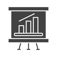 Presentation icon vector image. Suitable for mobile apps, web apps and print media.