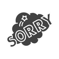 Sorry icon vector image. Suitable for mobile apps, web apps and print media.