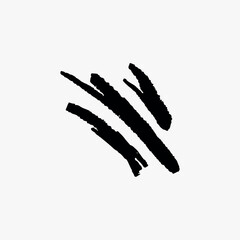 Abstract black brush stroke illustration vector