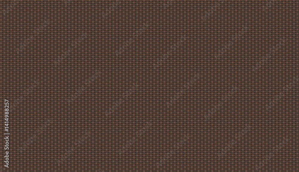 Poster woven brown fabric texture featuring intricate weave pattern, providing versatile textile background