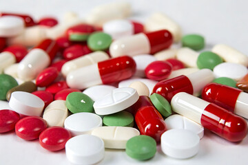 Close-up of Assorted Medications and Pills