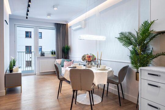 Modern open-plan apartment interior