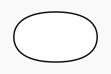 Oval frame outline shape vector