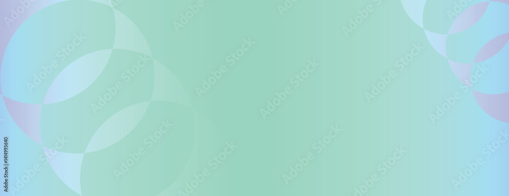 Poster soft gradient background, mint green and light blue. the background features circular patterns, the 
