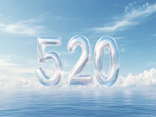 520 Floating on the Water, Romantic Sky Background