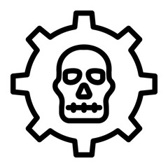 gear line icon