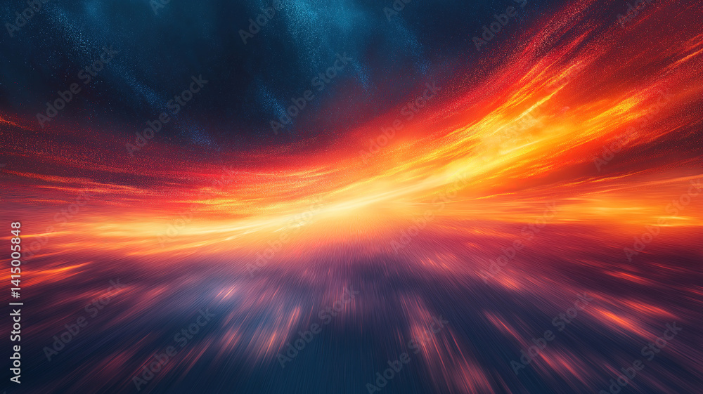 Poster futuristic technology concept with abstract data transfer in a high-tech cyberspace background