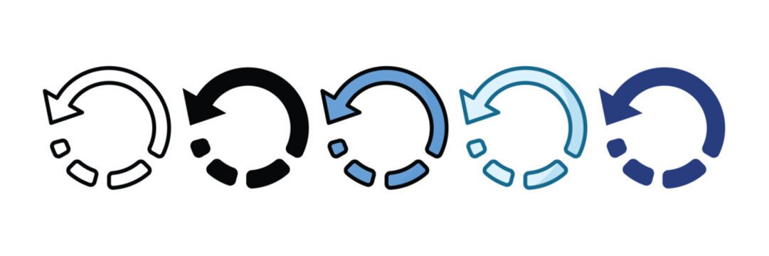 Refresh Icon Set Multiple Style Collection