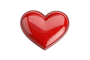 Obraz premium PNG Shiny red heart icon with glossy finish symbolizing love and emotion