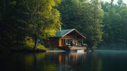 Serene Lakeside Cabin Retreat: A Picturesque Escape in the Woods