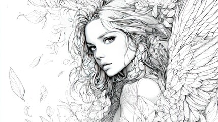 Fototapeta premium Fantasy coloring pages