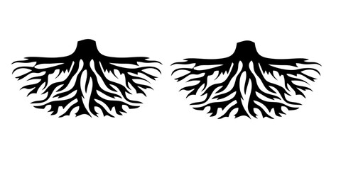 abstract life root logo icon vector on transparent background