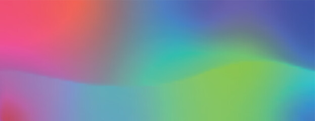 Vibrant gradient background with smooth transitions. Background features red, blue, and green colors, creating a soft, colorful texture. Minimal abstract gradient vector background