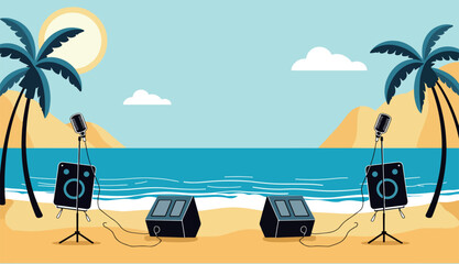 Beach Concert Setup