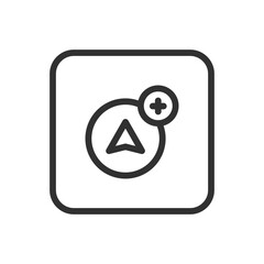 Arrow Direction Add Plus Icon – Indicating Forward Action with Addition