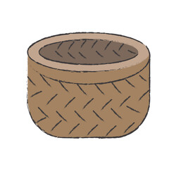 Winnowing Basket flat design