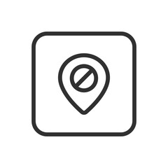 Pin Delete, Disable Icon – Remove or Deactivate Location Marker Symbol