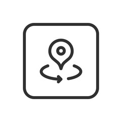 Pin Rotate Icon – Rotating Location Marker Symbol