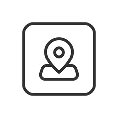 Pin, Location Icon – Classic Map Marker for Navigation and Positioning