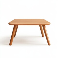 a triangle coffee table clipart, three-legged design, minimal and bold, monochrome tone, isolated on white background