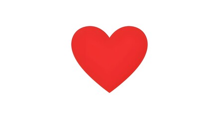 Icono vectorial rojo de coraz&oacute;n, amor, romance o San Valent&iacute;n para aplicaciones y sitios web