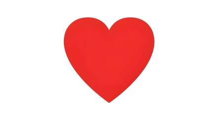 Icono vectorial rojo de coraz&oacute;n, amor, romance o San Valent&iacute;n para aplicaciones y sitios web