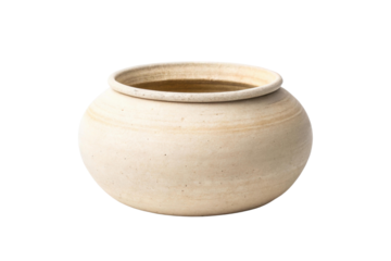 PNG Round ceramic pottery vessel with smooth finish