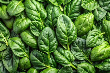 Fototapeta premium Close-up of vibrant green spinach leaves creating a seamless, fresh, and healthy background ideal for food and nutrition content.