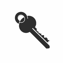 Black key vector, simple security icon