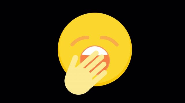 Yawning face emoji